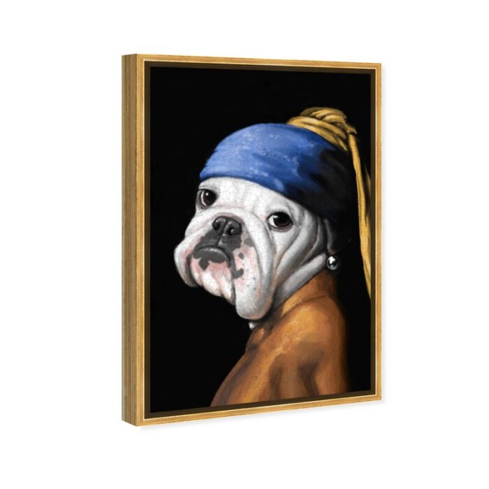 ” Classic And Figurative Carson Kressley – Dog With The Pearl Earring, Traditional Black ” by Oliver Gal - Chic Decora