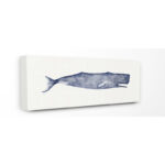 ” Classic Whale Watercolor Blue Illustration ” by Stephanie Workman Marrott - Chic Decora