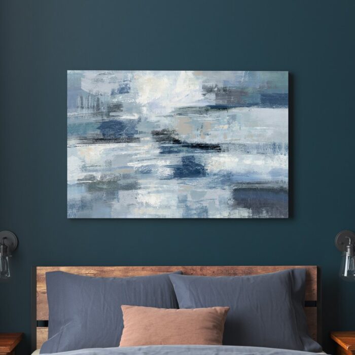 ” Clear Water Indigo And Gray ” by Silvia Vassileva - Chic Decora