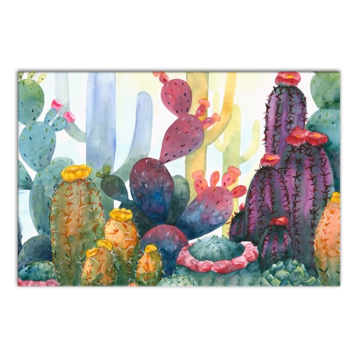 ” Colorful Blooming Cactus “ - Chic Decora