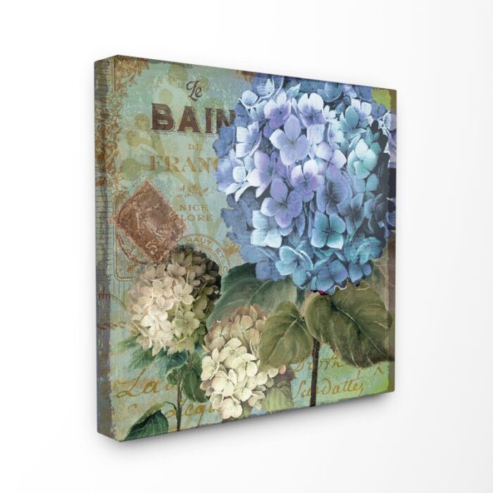 ” Colorful Hydrangeas With Antique French Backdrop “ - Chic Decora