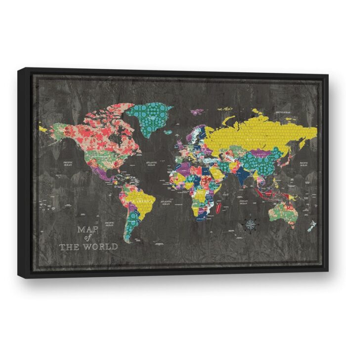 ” Colorful World Map “ - Chic Decora