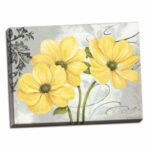 ” Colori Yellow I Beautiful Gray And Yellow Floral ” by Pamela Gladding - Chic Decora