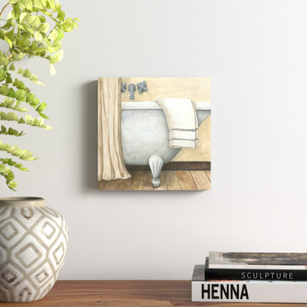 ” Contemporary Bath I ” by Megan Meagher Painting Print - Chic Decora