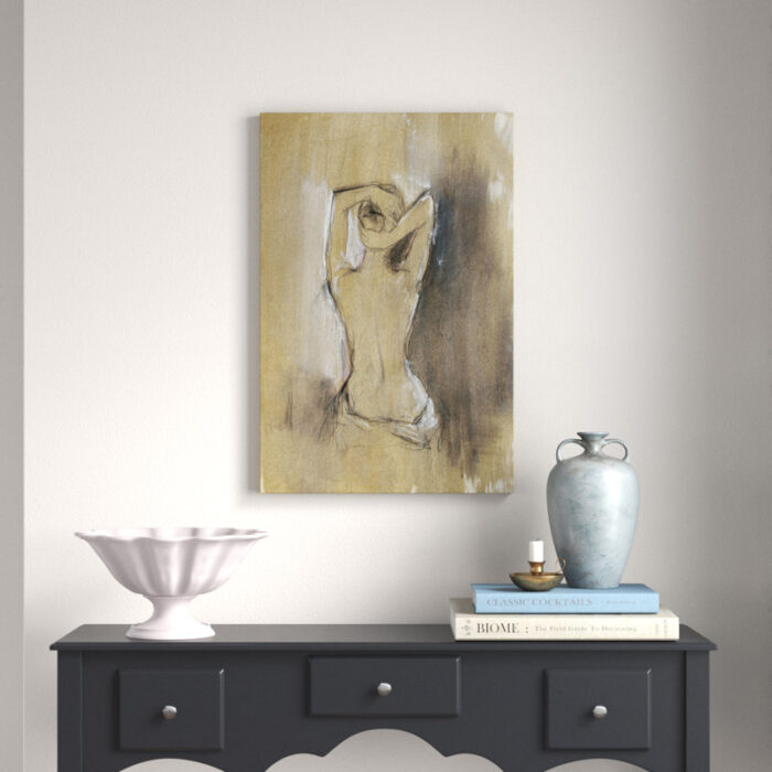 ” Contemporary Draped Figure I ” by Ethan Harper Painting Print - Chic Decora