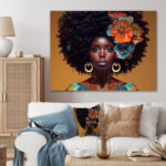 ” Contemporary Portrait Of Young African American Woman V “ - Chic Decora