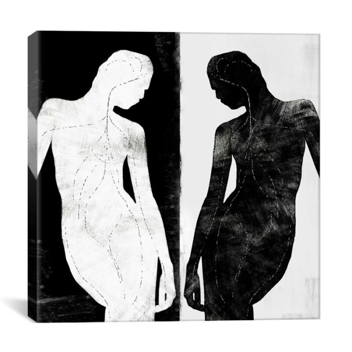 ” Contrasting Silhouette Figure ” by 5by5collective - Chic Decora