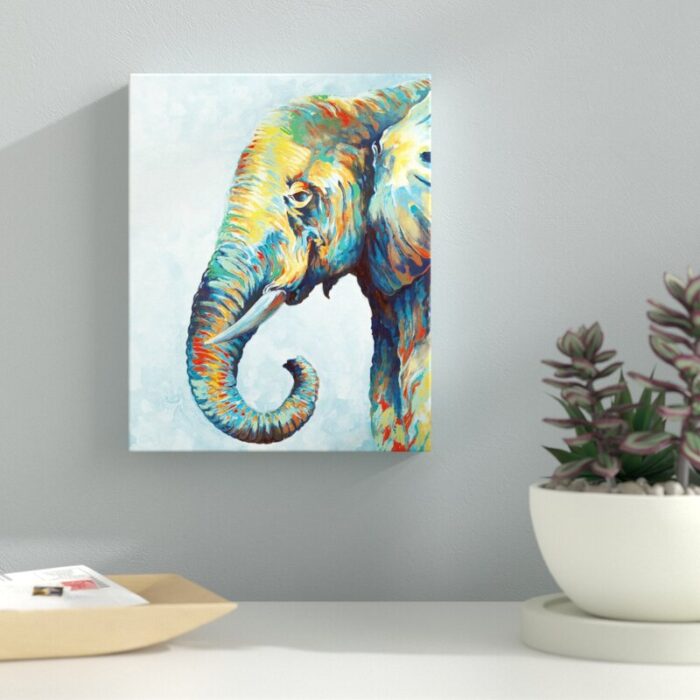 ” Cool Colorful Elephant Black “ - Chic Decora