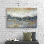 ” Cool Grey Horizon I ” Painting Print - Chic Decora