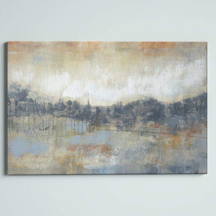 ” Cool Grey Horizon I ” Painting Print - Chic Decora