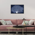 ” Coral Fan Cyanotype Marine Life “ - Chic Decora