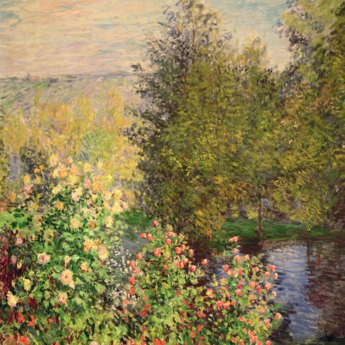 ” Corner Of The Garden At Montgeron, 1876 ” by Claude Monet - Chic Decora