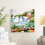 ” Cottage By The Bay II ” by Karen Fields Painting Print - Chic Decora