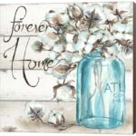 ” Cotton Boll Mason Jar Ii Home ” by Tre Sorelle Studios - Chic Decora