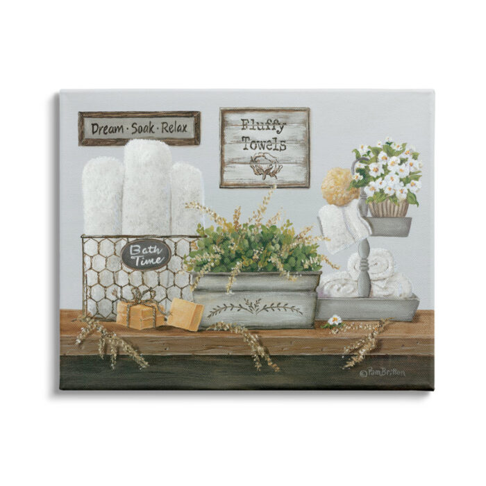 ” Country Washroom Counter Still Life Bathroom Towel “ - Chic Decora