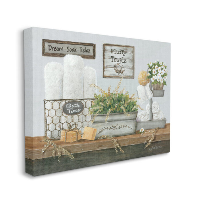 ” Country Washroom Counter Still Life Bathroom Towel “ - Chic Decora