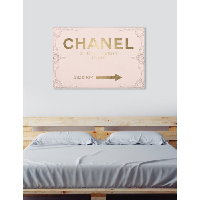 ” Couture Road Sign Rococo Gold Blush “ - Chic Decora