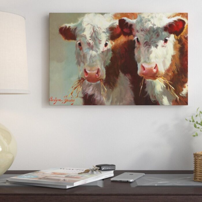 ” Cow Belles ” by Carolyne Hawley Painting Print - Chic Decora