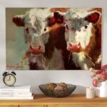 ” Cow Belles ” by Carolyne Hawley Painting Print - Chic Decora