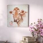 ” Cow With Rose “ - Chic Decora