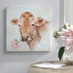 ” Cow With Rose “ - Chic Decora