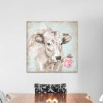 ” Cow With Rose II ” by Debi Coules - Chic Decora