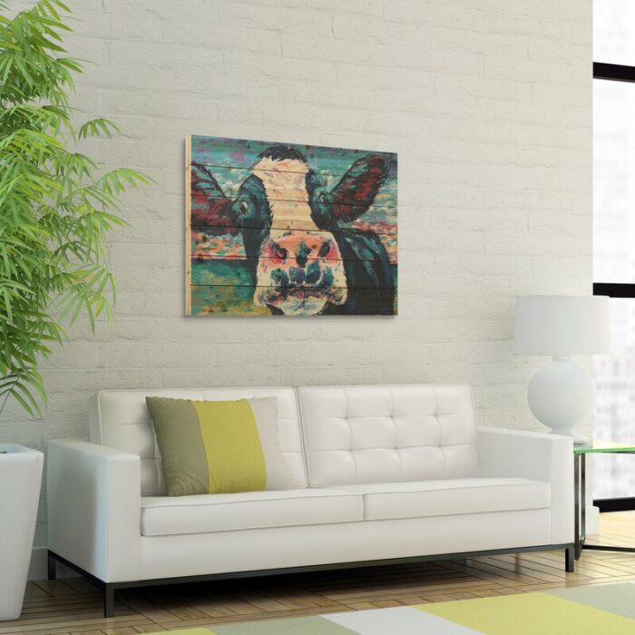 ” Curious Cow 2 Arte De Legno Digital Print “ - Chic Decora