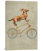 ” Dachshund On Bicycle I ” by Coco De Paris - Chic Decora