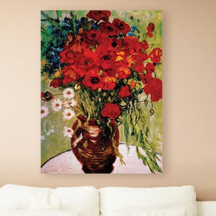 ” Daisies & Poppies ” by Vincent Van Gogh - Chic Decora