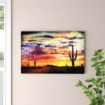 ” Desert Sunset ” Painting Print - Chic Decora