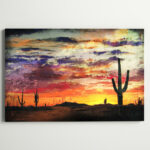 ” Desert Sunset ” Painting Print - Chic Decora