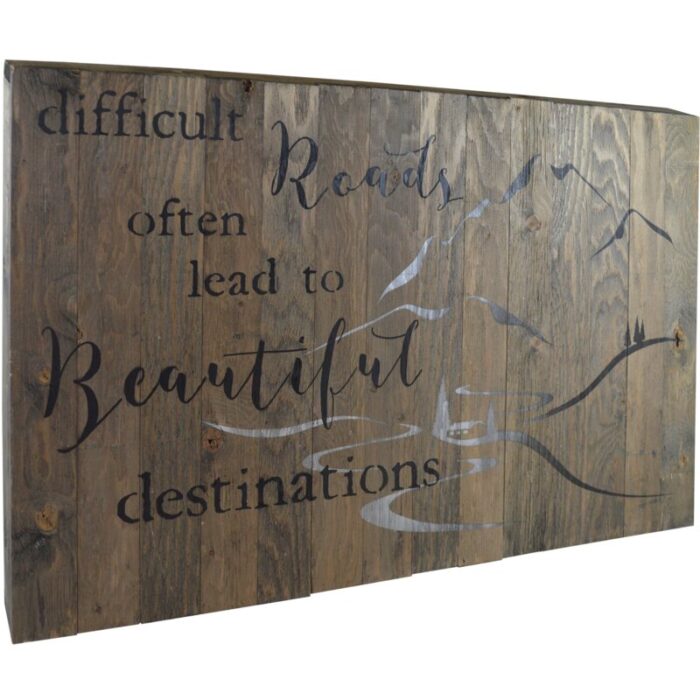 ” Difficult Roads Often Lead To Beautiful Destinations “ - Chic Decora