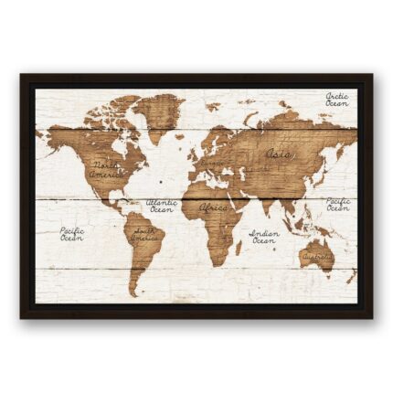 ” Distressed World Map “ - Chic Decora