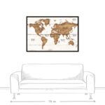 ” Distressed World Map “ - Chic Decora