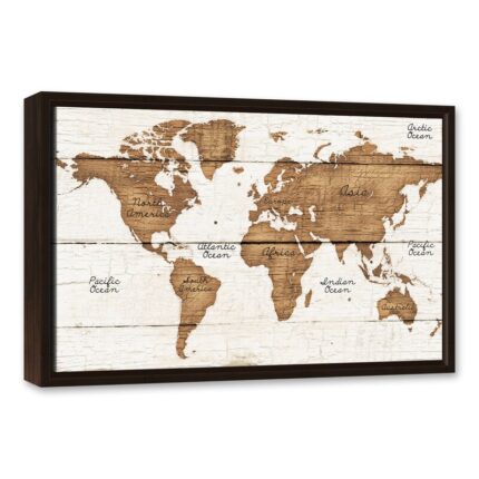 ” Distressed World Map “ - Chic Decora