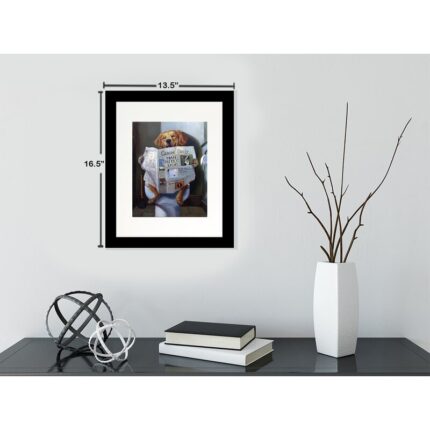 ” Dog Gone Funny Reading Newspaper ” by Lucia Heffernan - Chic Decora