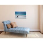 “Dog on Beach” Photograph Print on Planked Wood Wall Art - Chic Decora