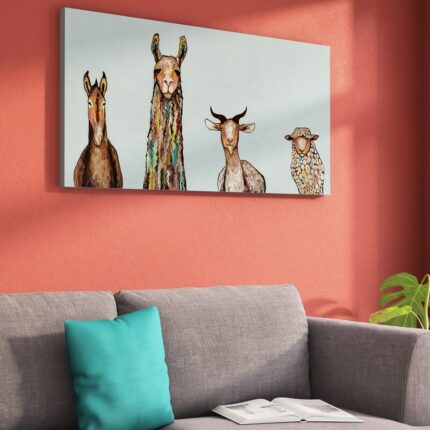 ” Donkey, Llama, Goat, Sheep ” by Eli Halpin - Chic Decora