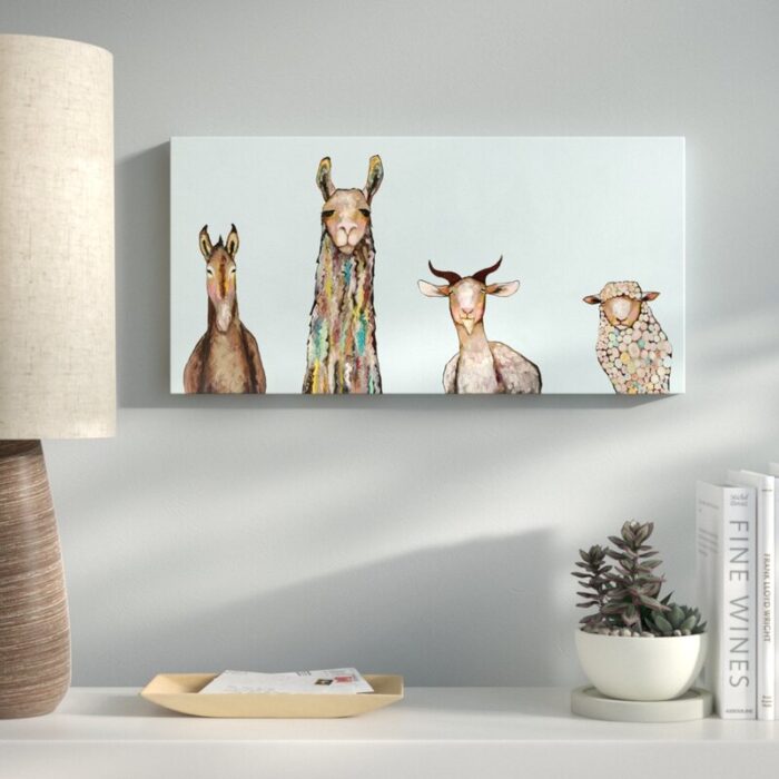 ” Donkey, Llama, Goat, Sheep ” by Eli Halpin - Chic Decora