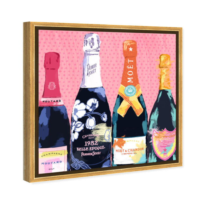 ” Drinks And Spirits Pass The Bottle!, Glam Pink ” by Oliver Gal - Chic Decora