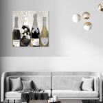 ” Drinks And Spirits Pass The Bottle Night, Glam Black ” by Oliver Gal - Chic Decora