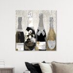 ” Drinks And Spirits Pass The Bottle Night, Glam Black ” by Oliver Gal - Chic Decora