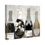 ” Drinks And Spirits Pass The Bottle Night, Glam Black ” by Oliver Gal - Chic Decora