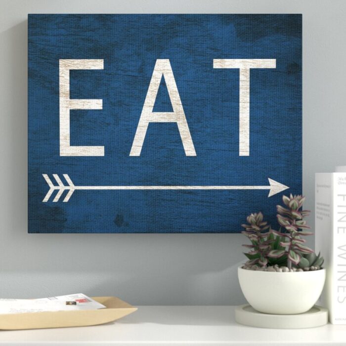 ” Eat With Arrow Blue ” by Daphne Polselli - Chic Decora