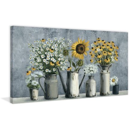 ” Eccentric Sunflower ” Painting Print - Chic Decora