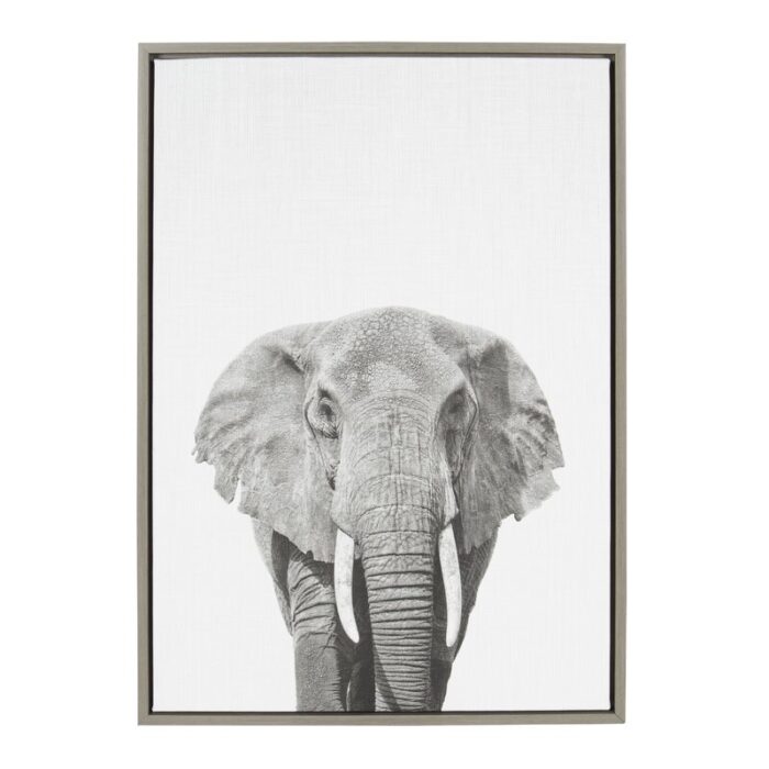 ” Elephant Animal Print Portrait ” by Simon Te Tai - Chic Decora