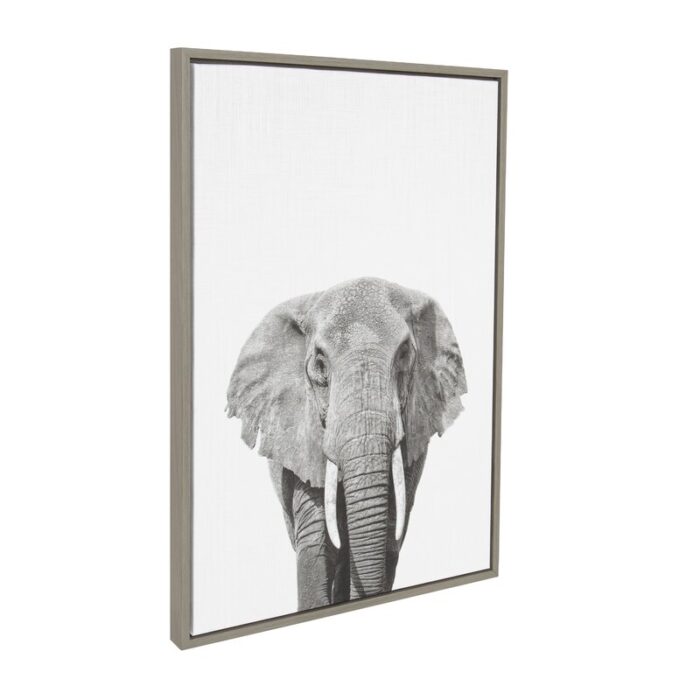 ” Elephant Animal Print Portrait ” by Simon Te Tai - Chic Decora