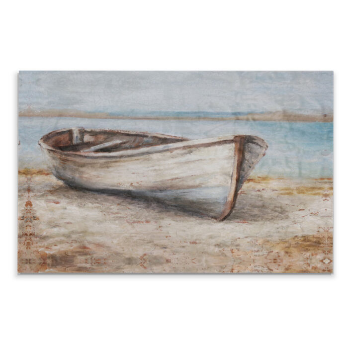 ” Embellished Whitewashed Boat “ - Chic Decora