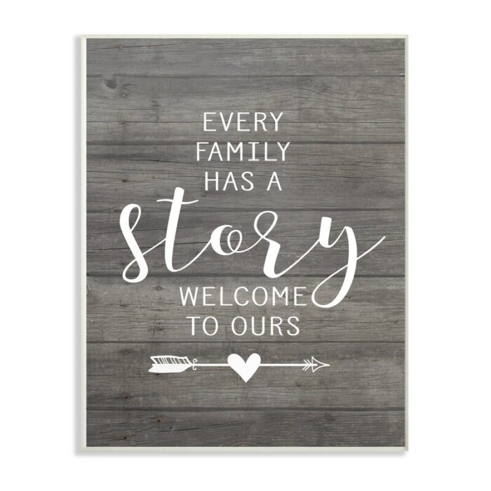 ” Every Family Has A Story ” by Lettered And Lined - Chic Decora