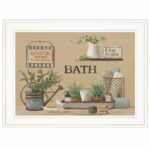 “Farmhouse Bath II” Framed Wall Art for Living Room, Bedroom Wall Decoration by Pam Britton - Chic Decora